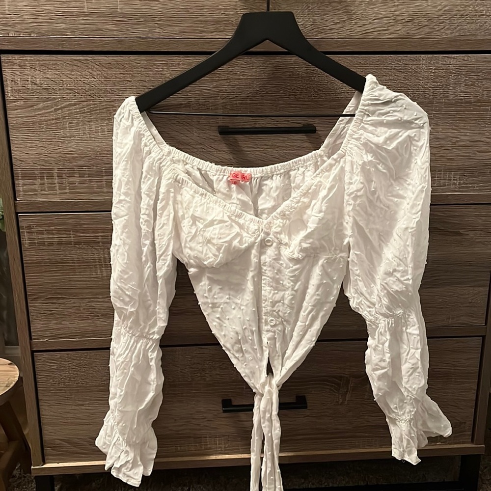 Verge Girl white boho top